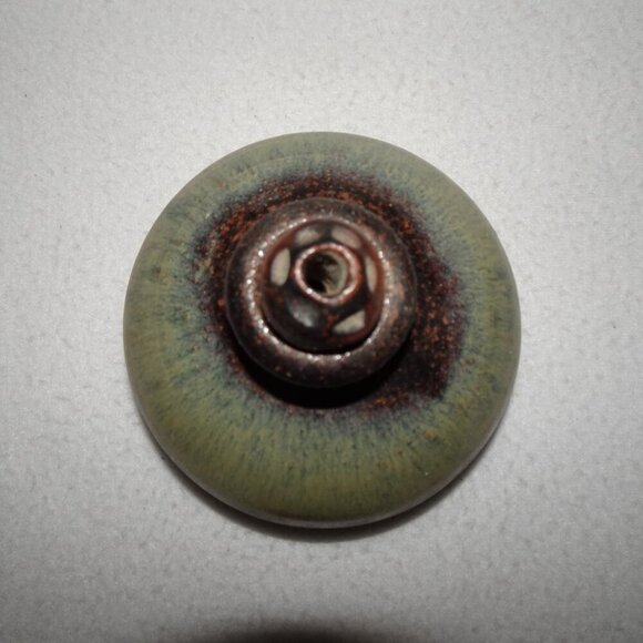 Handmade Art Pottery Oil Diffuser Summer Beach Glazed Colors Signed - Picture 9 of 11